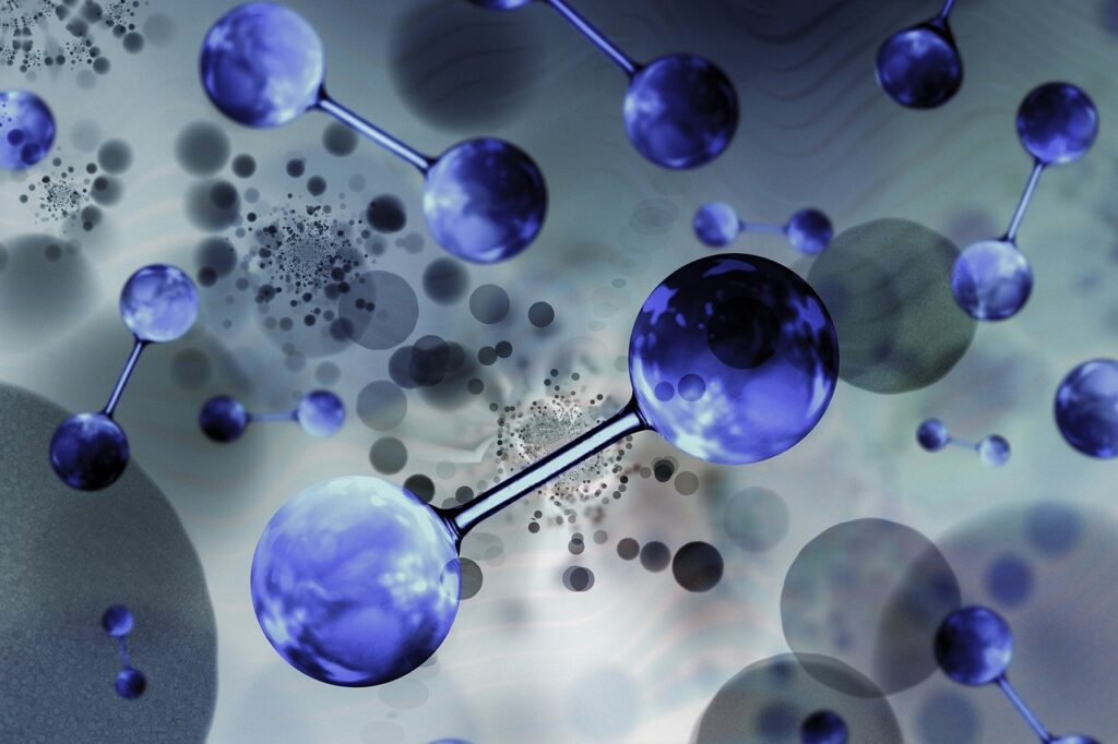 chemistry, molecules, hydrogen, molecular hydrogen, particles, gas, element, science, atom, blue, symbol, hydrogen, hydrogen, hydrogen, hydrogen, hydrogen